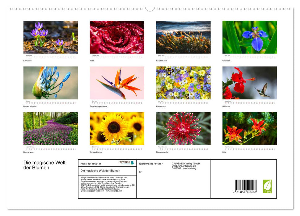 Die magische Welt der Blumen (CALVENDO Premium Wandkalender 2026)