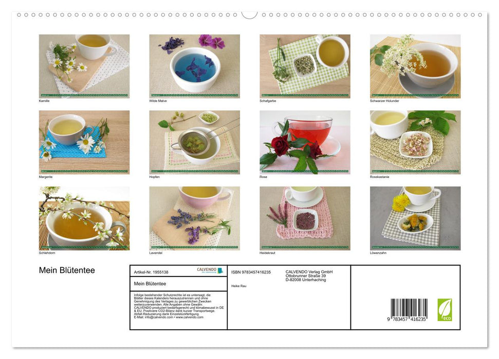 Mein Blütentee (CALVENDO Premium Wandkalender 2026)
