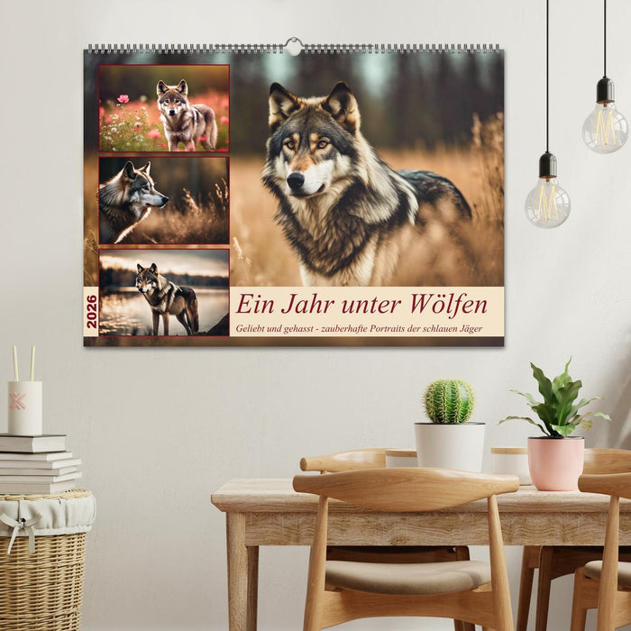 Ein Jahr unter Wölfen (CALVENDO Wandkalender 2026)