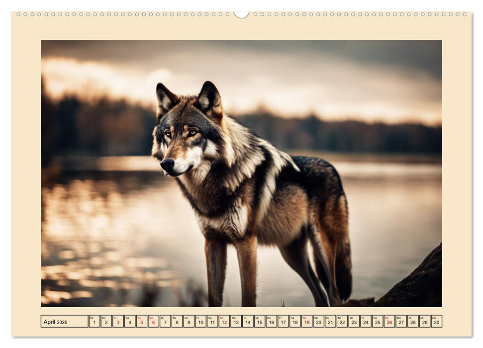 Ein Jahr unter Wölfen (CALVENDO Wandkalender 2026)