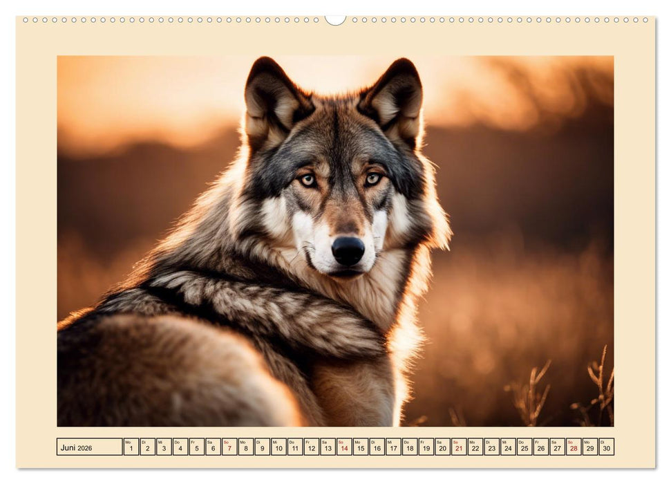 Ein Jahr unter Wölfen (CALVENDO Wandkalender 2026)