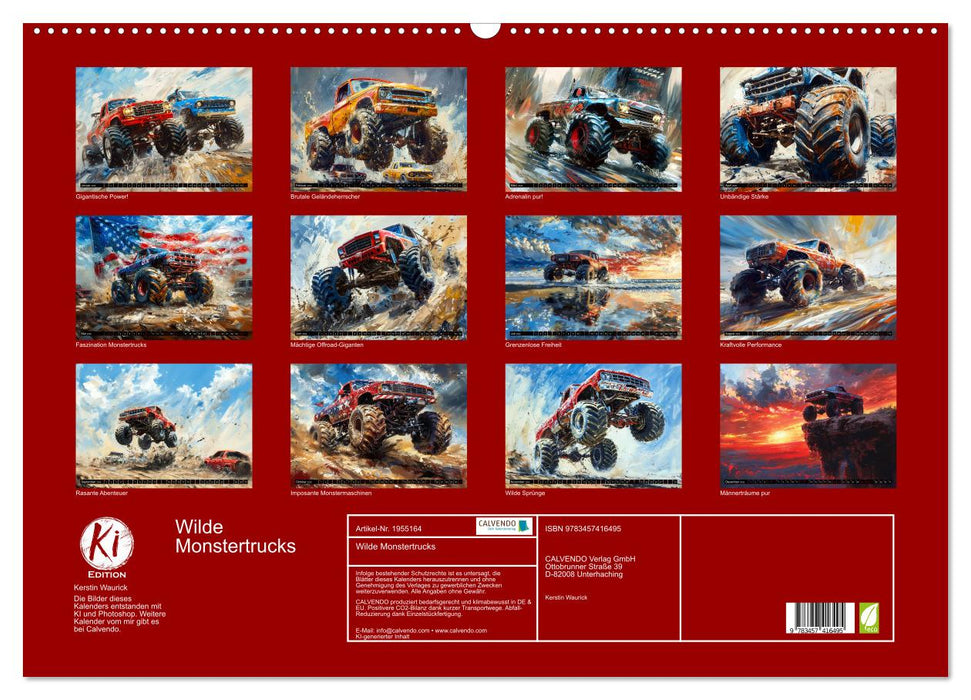 Wilde Monstertrucks (CALVENDO Wandkalender 2026)