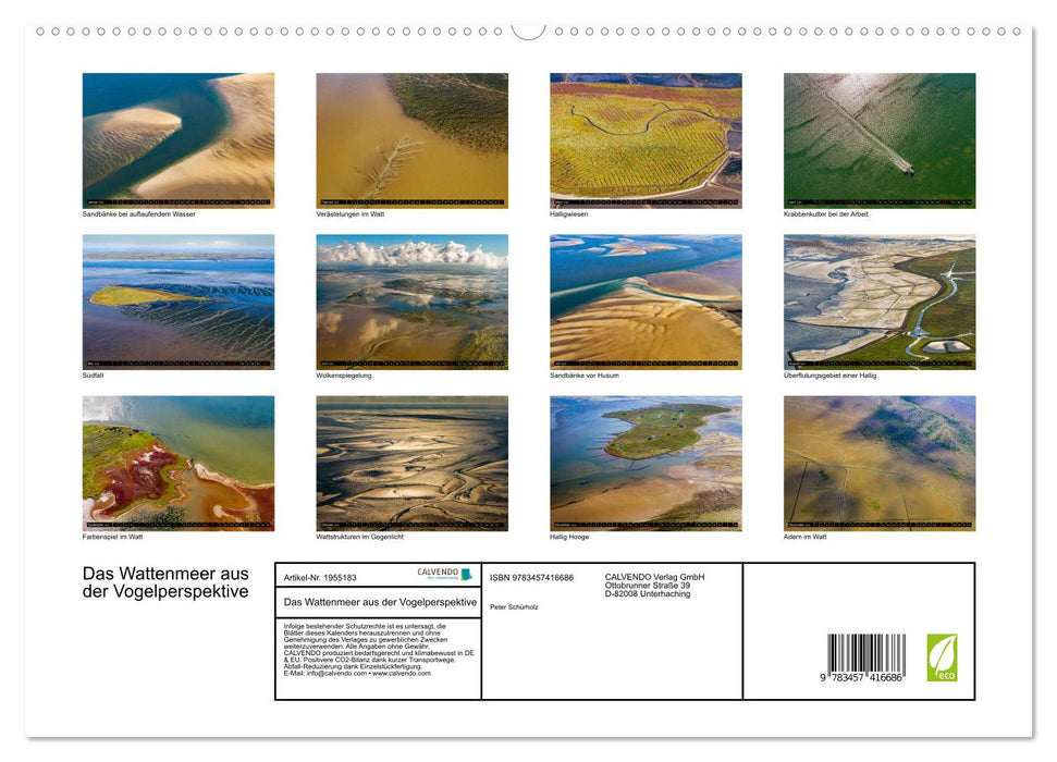 Das Wattenmeer aus der Vogelperspektive (CALVENDO Premium Wandkalender 2026)