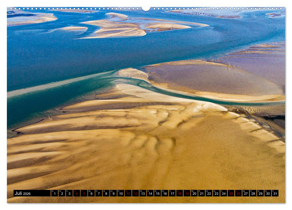Das Wattenmeer aus der Vogelperspektive (CALVENDO Premium Wandkalender 2026)