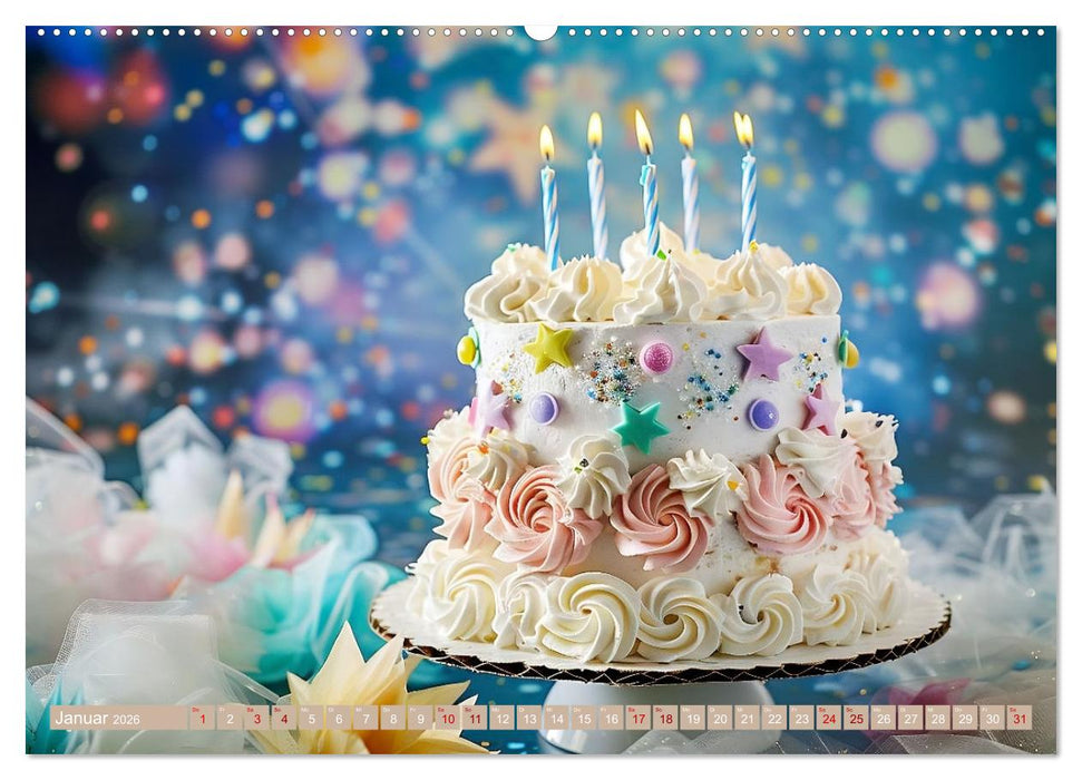 Famose Motivtorten (CALVENDO Premium Wandkalender 2026)