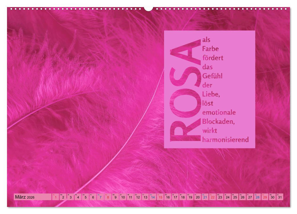 FARBEN Die Macht der heilenden Farben (CALVENDO Premium Wandkalender 2026)