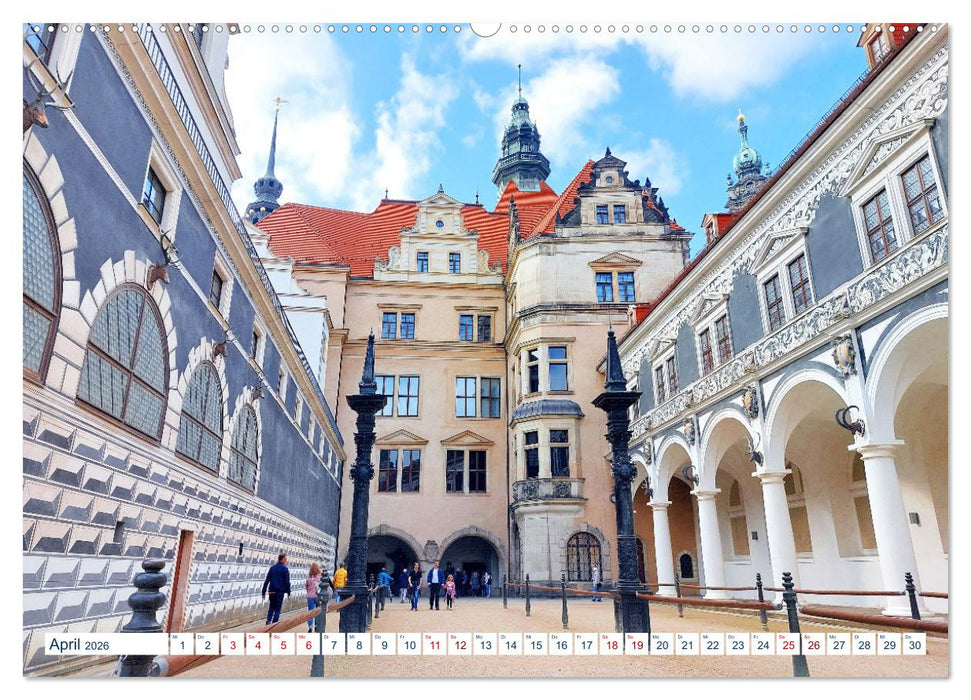 Dresden prachtvoll und verspielt (CALVENDO Premium Wandkalender 2026)