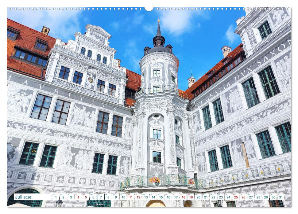 Dresden prachtvoll und verspielt (CALVENDO Premium Wandkalender 2026)
