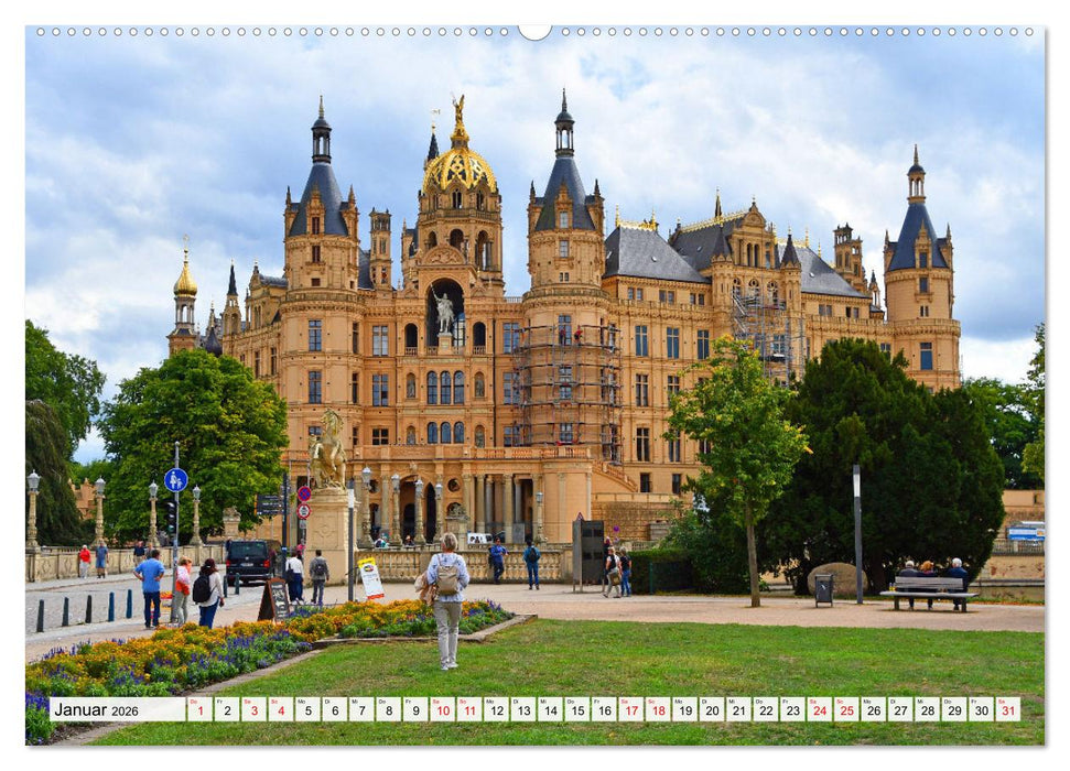 SCHWERIN, die wunderschöne Landeshauptstadt von Mecklenburg-Vorpommern (CALVENDO Premium Wandkalender 2026)