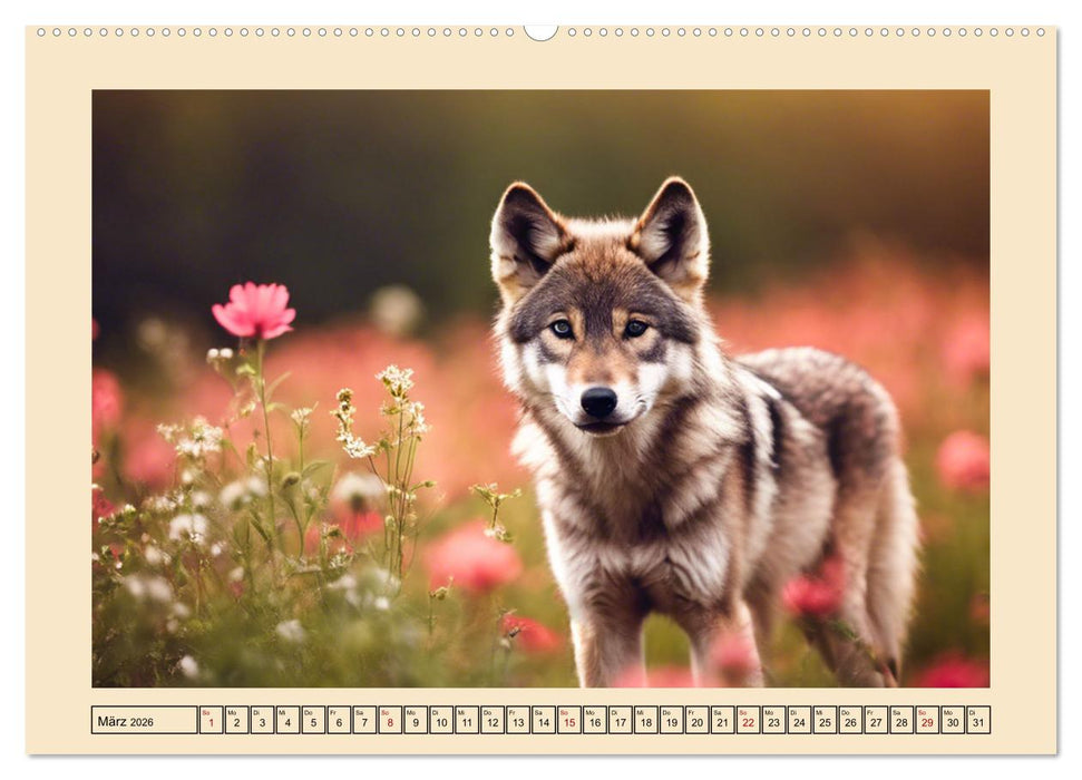 Ein Jahr unter Wölfen (CALVENDO Premium Wandkalender 2026)