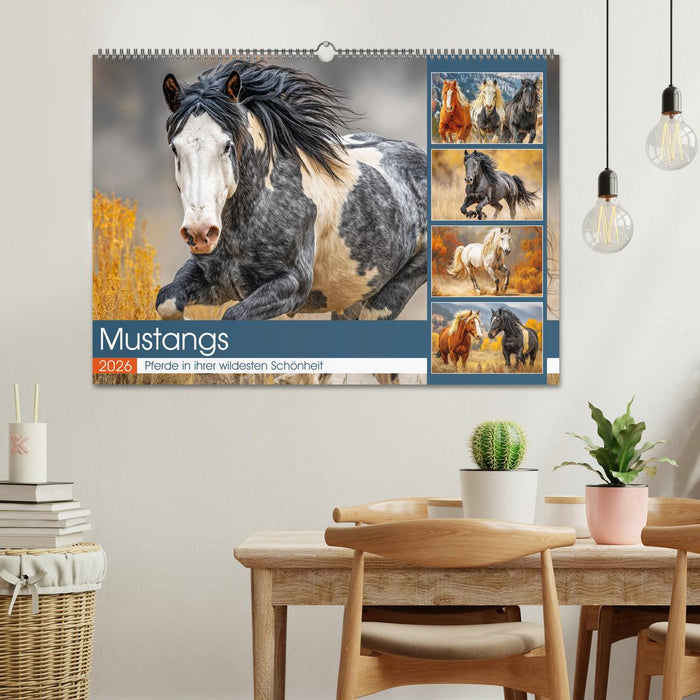 Mustangs. Pferde in ihrer wildesten Schönheit (CALVENDO Wandkalender 2026)