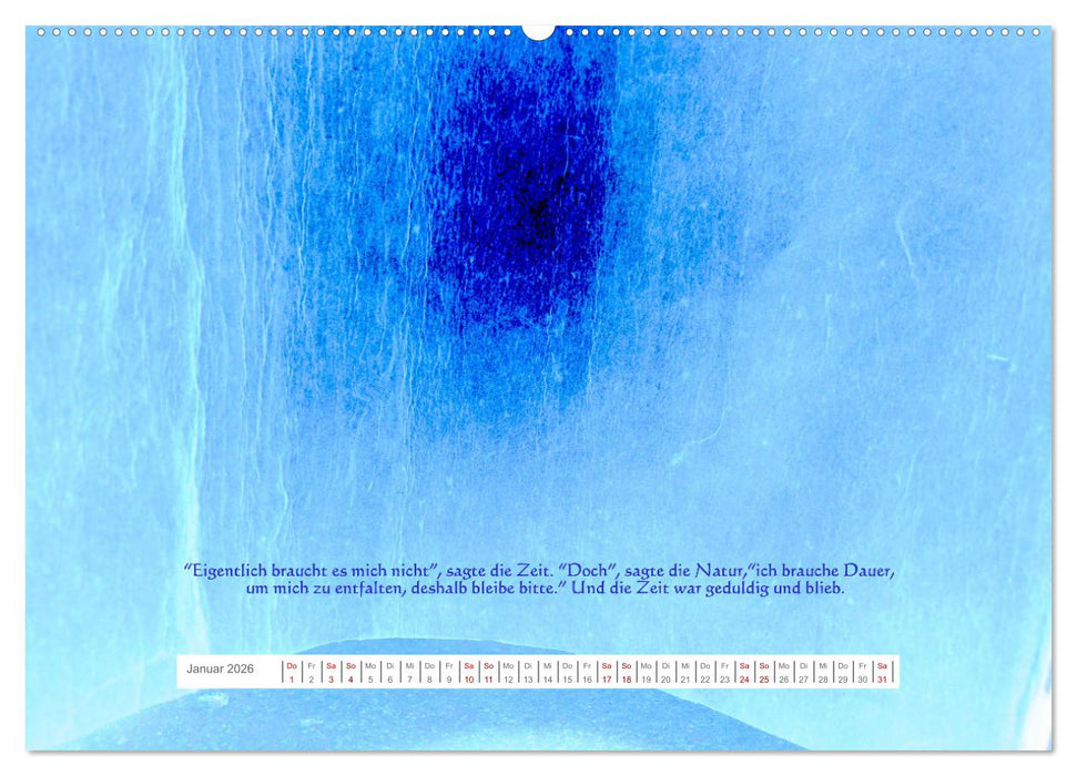 Über die Zeit - Nachdenk-Kalender (CALVENDO Premium Wandkalender 2026)