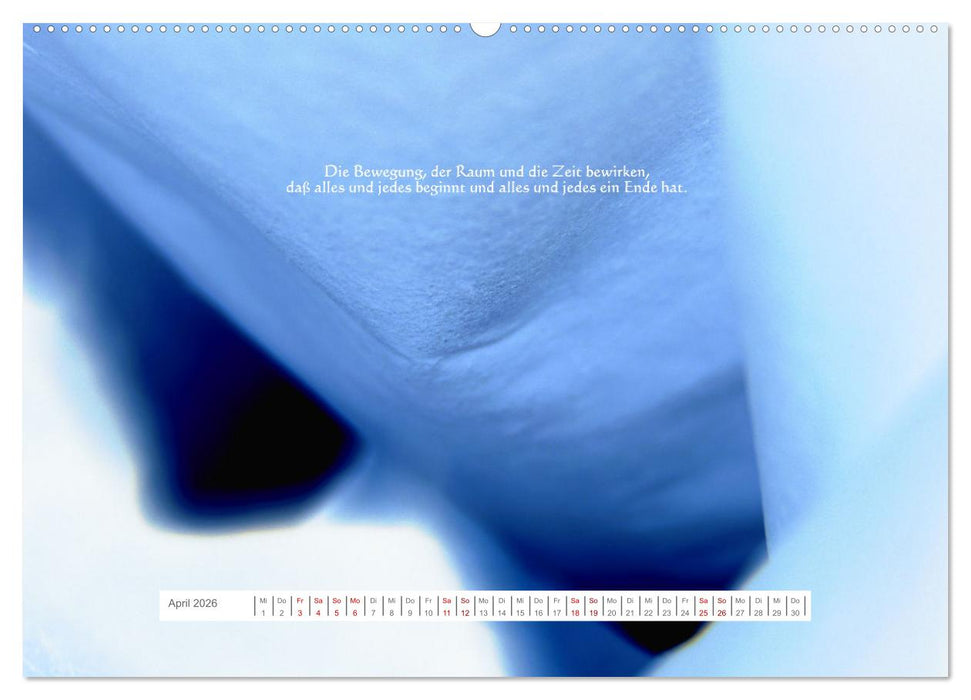 Über die Zeit - Nachdenk-Kalender (CALVENDO Premium Wandkalender 2026)
