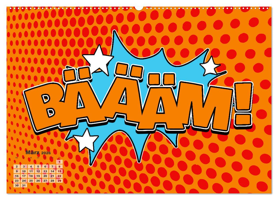 Retro Comic Explosions (CALVENDO Premium Wandkalender 2026)