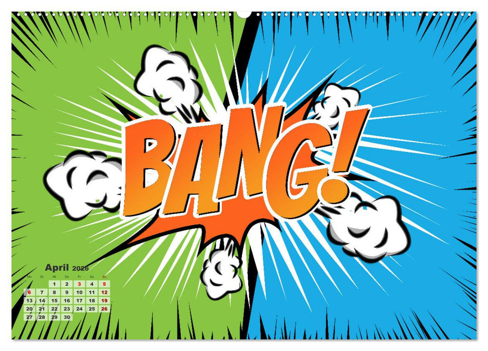Retro Comic Explosions (CALVENDO Premium Wandkalender 2026)