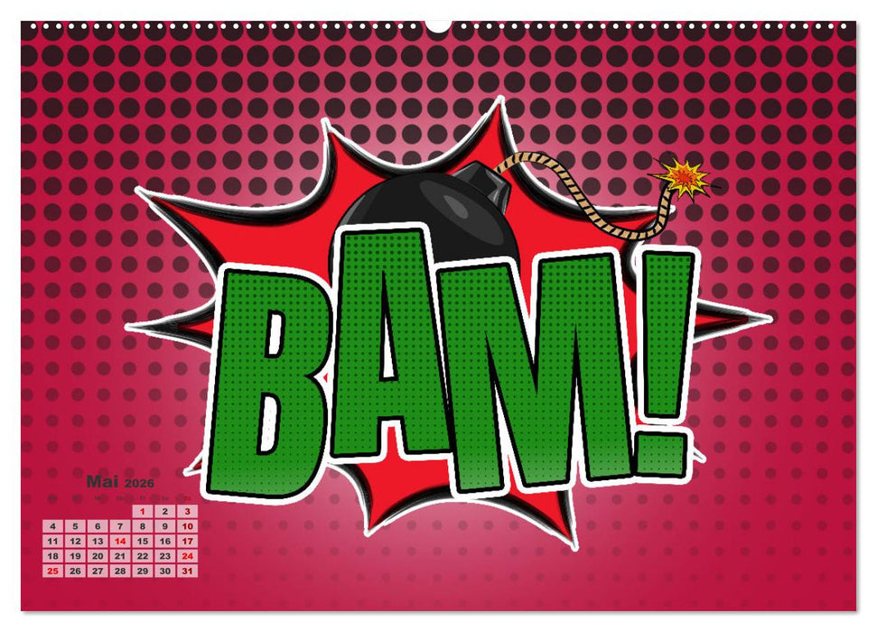 Retro Comic Explosions (CALVENDO Premium Wandkalender 2026)