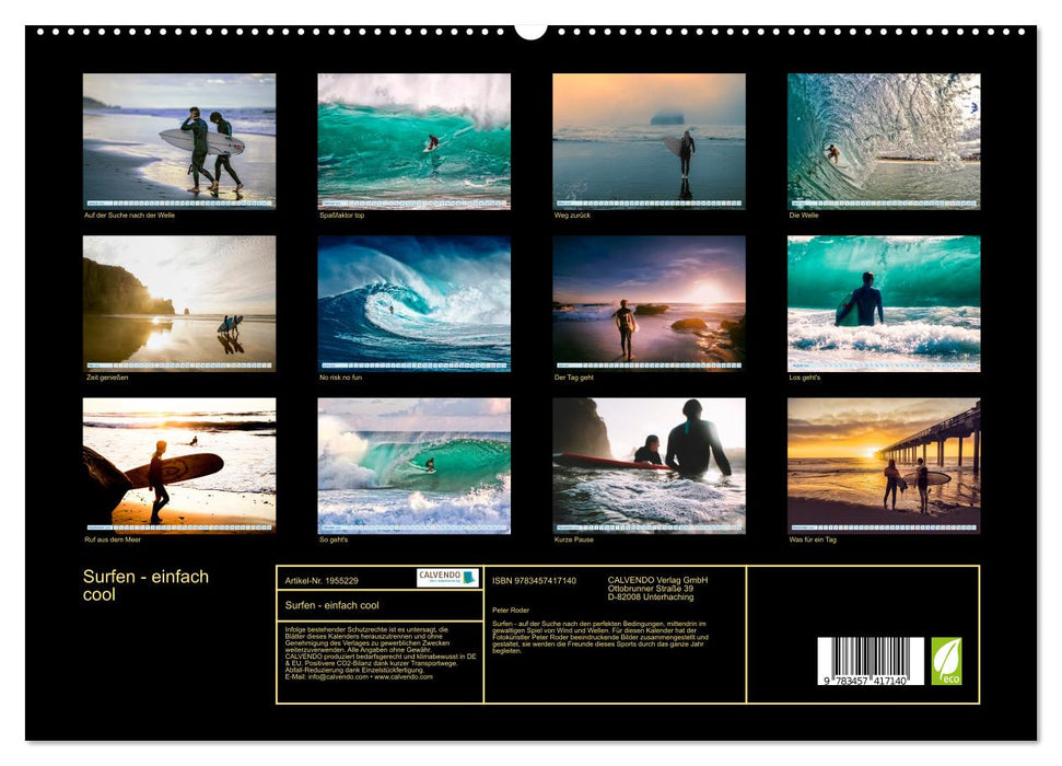 Surfen - einfach cool (CALVENDO Premium Wandkalender 2026)