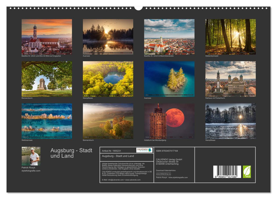 Augsburg - Stadt und Land (CALVENDO Premium Wandkalender 2026)