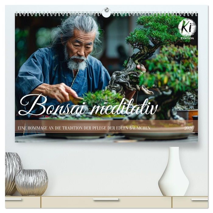 Bonsai meditativ (CALVENDO Premium Wandkalender 2026)