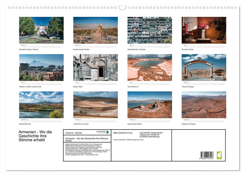 Armenien - Wo die Geschichte ihre Stimme erhebt (CALVENDO Wandkalender 2026)