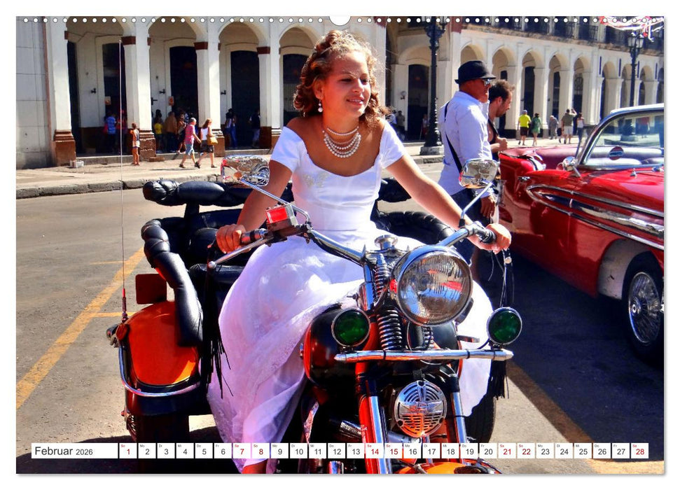 Harley-Davidson - Eine Kultmarke in Kuba (CALVENDO Premium Wandkalender 2026)