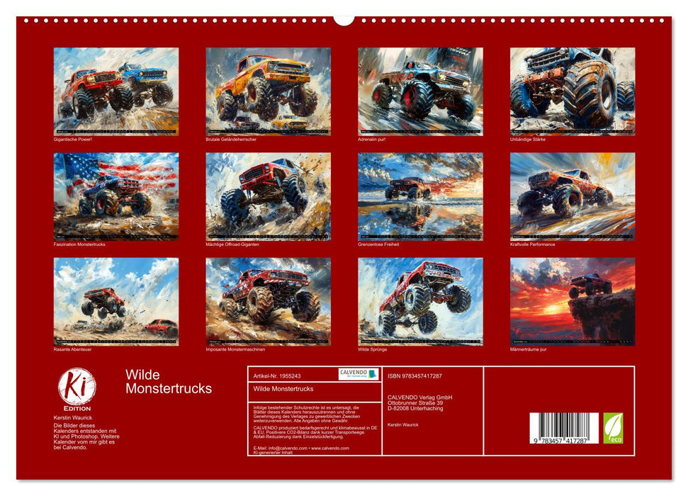 Wilde Monstertrucks (CALVENDO Premium Wandkalender 2026)