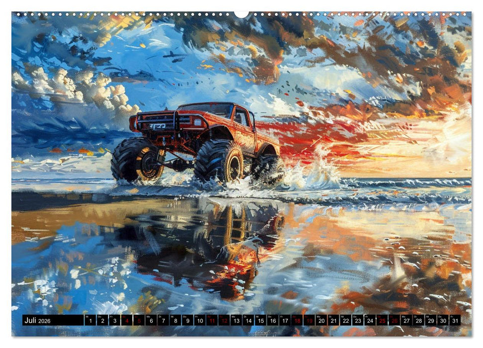 Wilde Monstertrucks (CALVENDO Premium Wandkalender 2026)