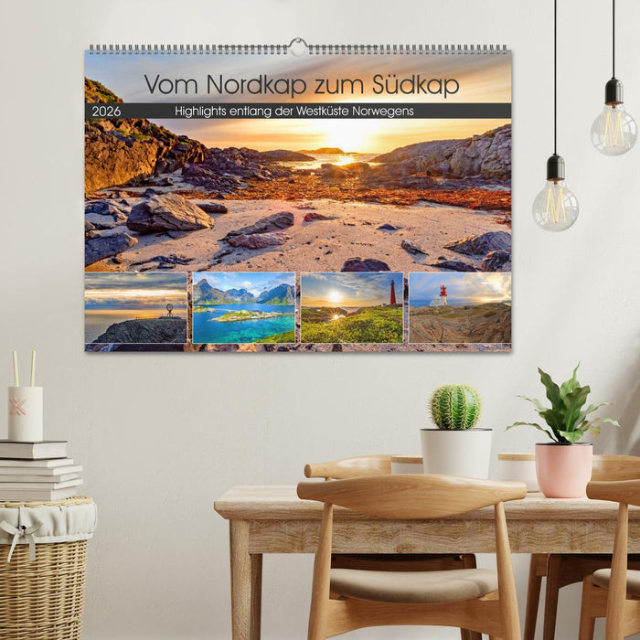 Vom Nordkap zum Südkap (CALVENDO Wandkalender 2026)