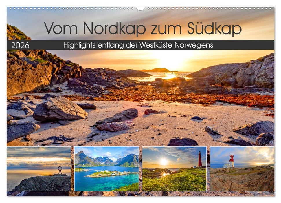 Vom Nordkap zum Südkap (CALVENDO Wandkalender 2026)