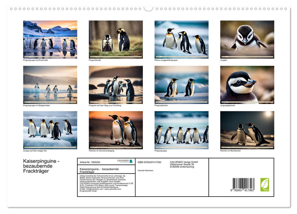 Kaiserpinguine - bezaubernde Frackträger (CALVENDO Premium Wandkalender 2026)