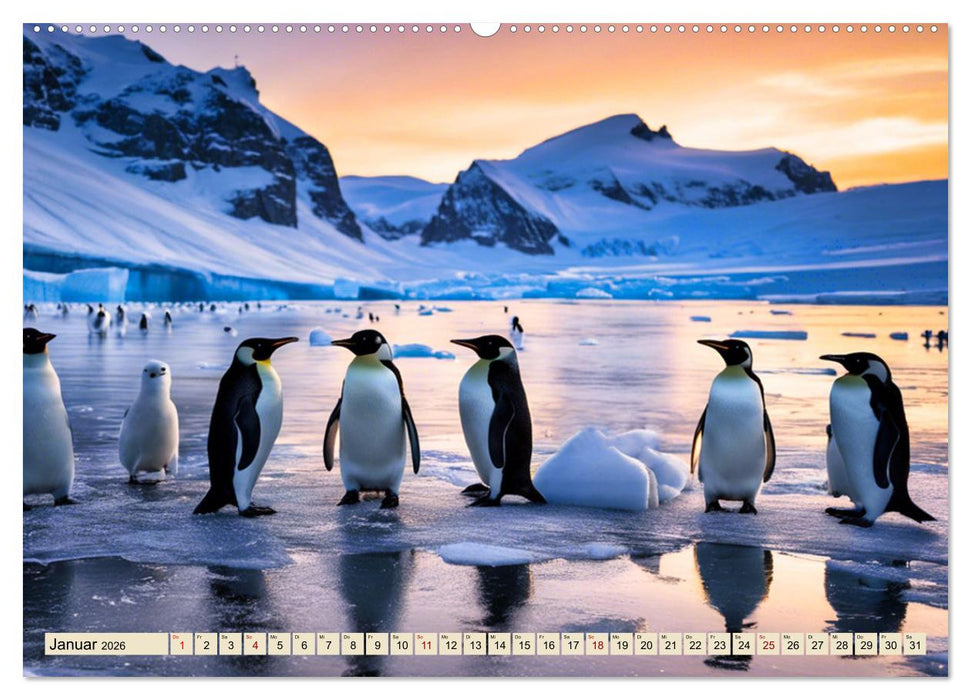 Kaiserpinguine - bezaubernde Frackträger (CALVENDO Premium Wandkalender 2026)