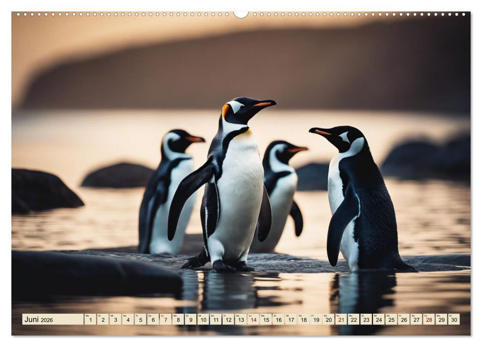 Kaiserpinguine - bezaubernde Frackträger (CALVENDO Premium Wandkalender 2026)