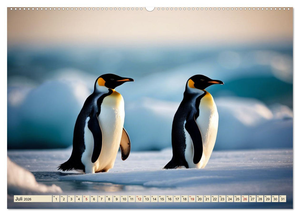 Kaiserpinguine - bezaubernde Frackträger (CALVENDO Premium Wandkalender 2026)
