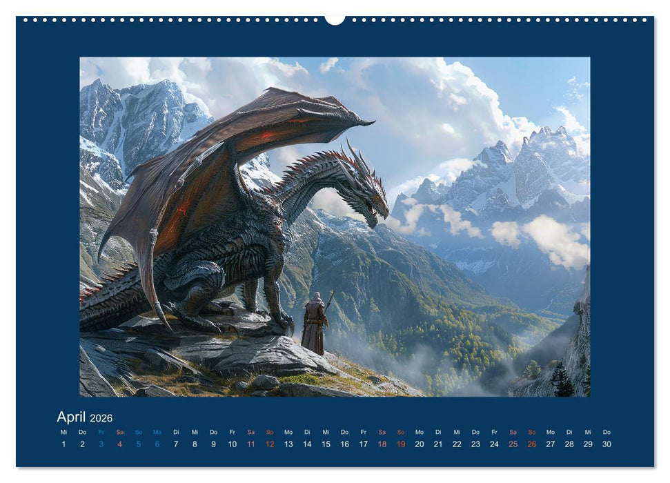 Drachenkrieger (CALVENDO Wandkalender 2026)