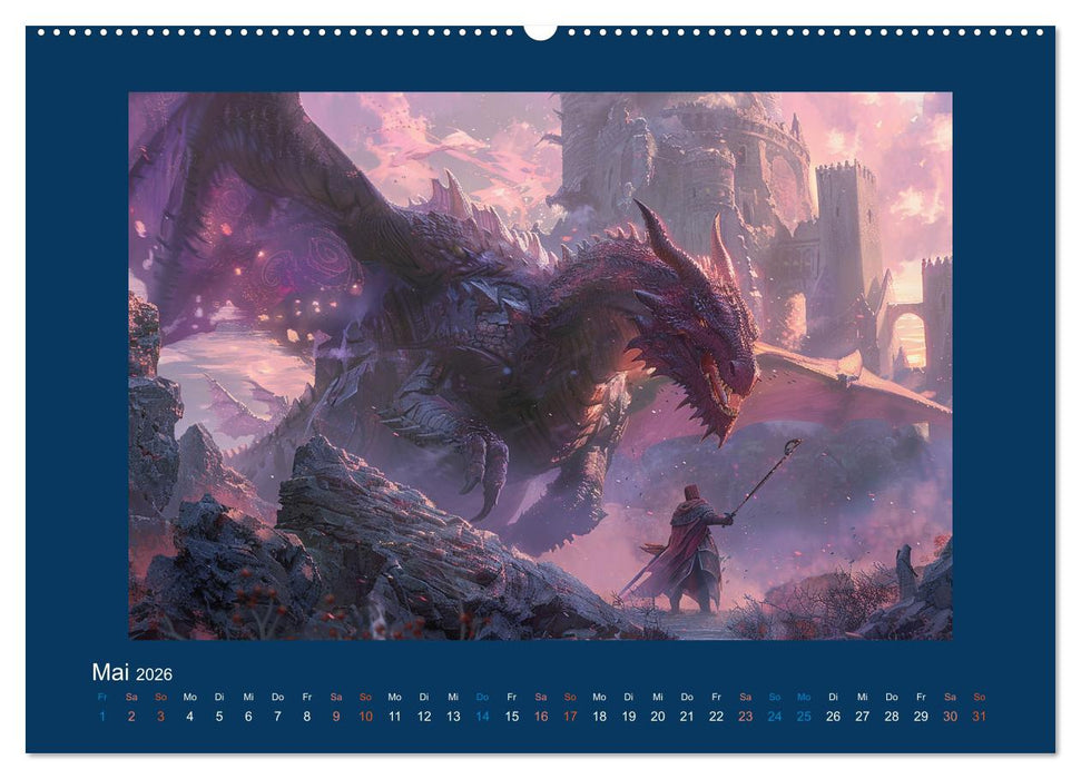 Drachenkrieger (CALVENDO Wandkalender 2026)