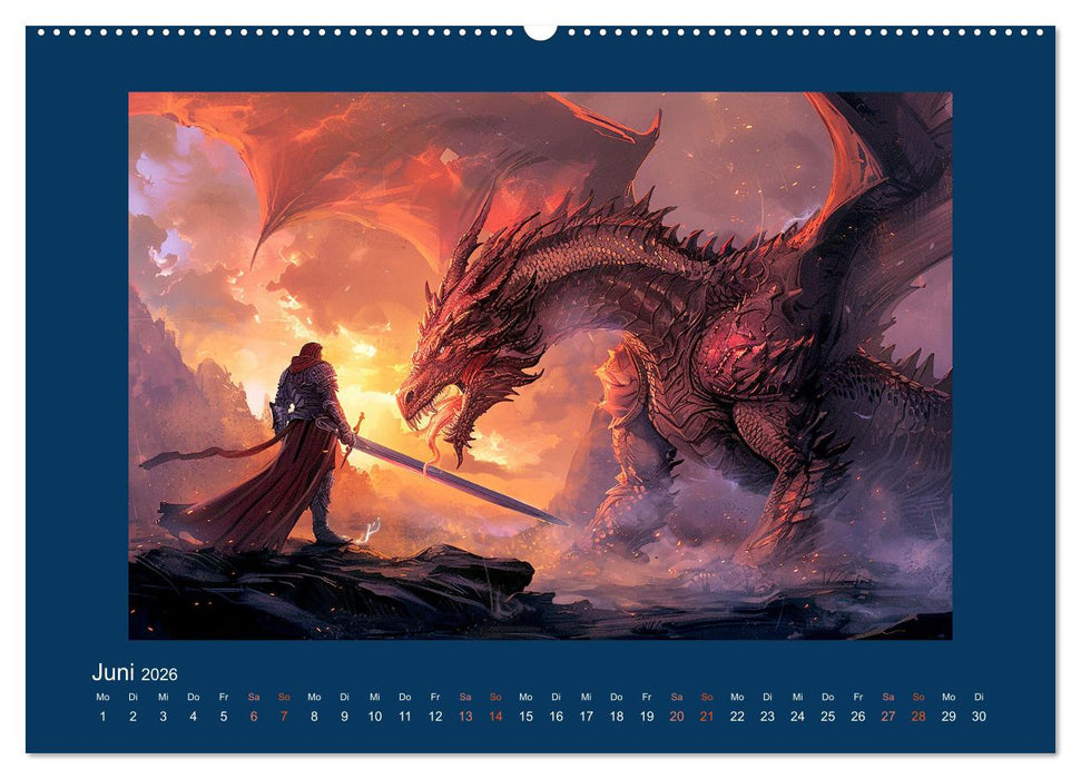 Drachenkrieger (CALVENDO Wandkalender 2026)
