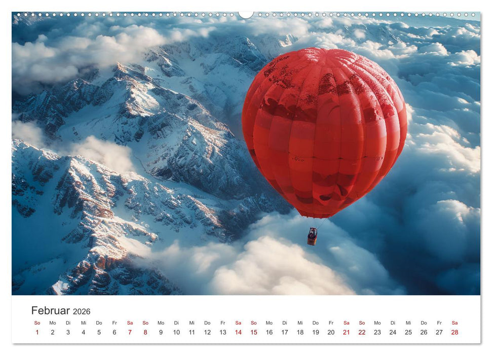 Freiheit im Wind - Mit dem Ballon durchs Jahr (CALVENDO Wandkalender 2026)