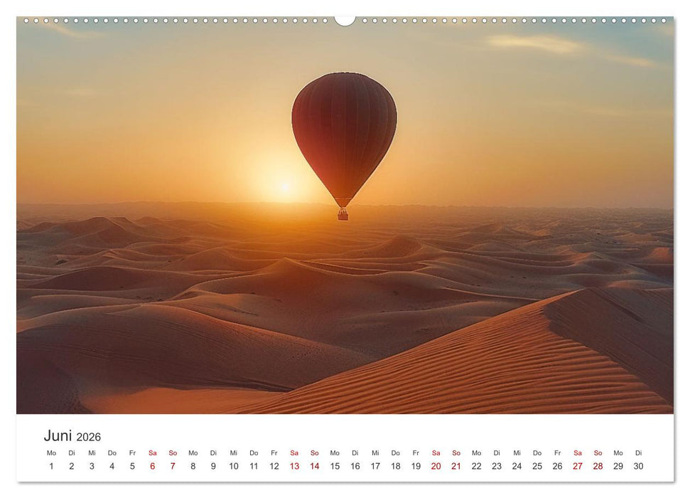 Freiheit im Wind - Mit dem Ballon durchs Jahr (CALVENDO Wandkalender 2026)