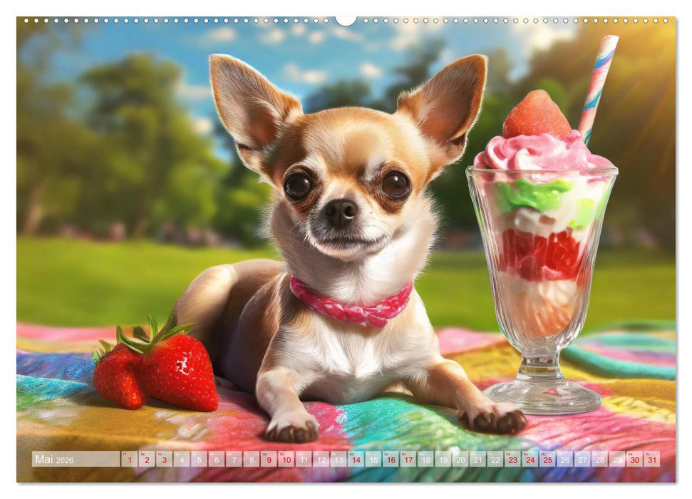 Chillige Chihuahuas - Entspannte Fellnasen genießen das Leben (CALVENDO Wandkalender 2026)