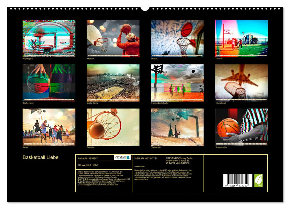 Basketball Liebe (CALVENDO Premium Wandkalender 2026)