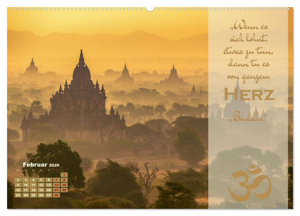 Erleuchtende Worte, Lebensweisheiten von Gautama Buddha by VogtArt (CALVENDO Premium Wandkalender 2026)
