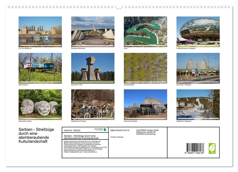 Serbien - Streifzüge durch eine atemberaubende Kulturlandschaft (CALVENDO Premium Wandkalender 2026)