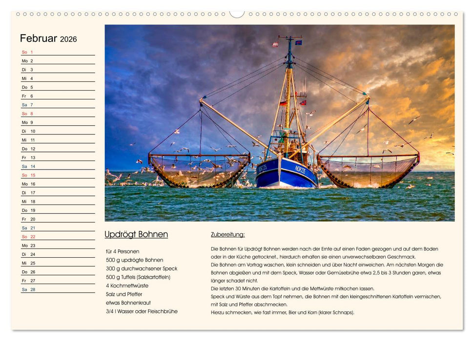 Ostfriesland kochen wie früher (CALVENDO Wandkalender 2026)