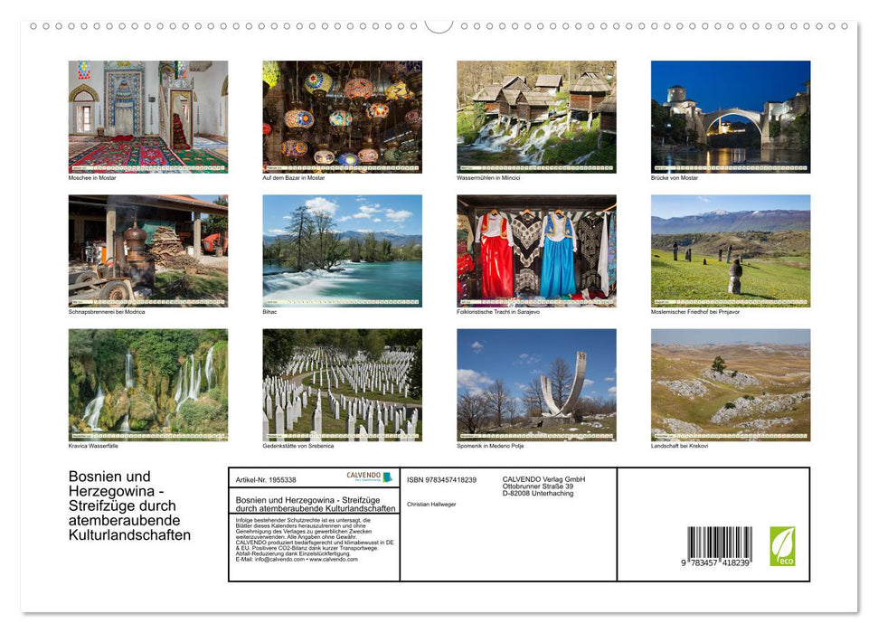 Bosnien und Herzegowina - Streifzüge durch atemberaubende Kulturlandschaften (CALVENDO Premium Wandkalender 2026)