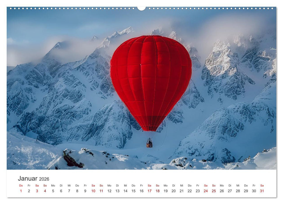 Freiheit im Wind - Mit dem Ballon durchs Jahr (CALVENDO Premium Wandkalender 2026)