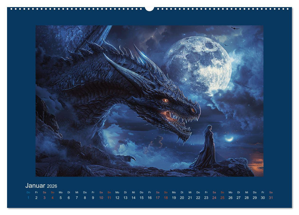 Drachenkrieger (CALVENDO Premium Wandkalender 2026)