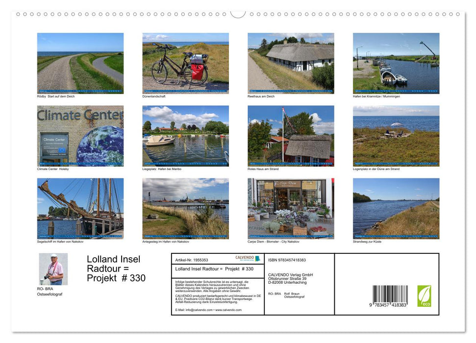Lolland Insel Radtour = Projekt # 330 (CALVENDO Premium Wandkalender 2026)