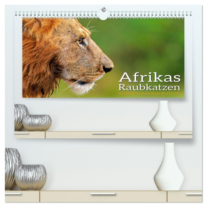 Afrikas Raubkatzen in eindrucksvollen Portraits (CALVENDO Premium Wandkalender 2026)