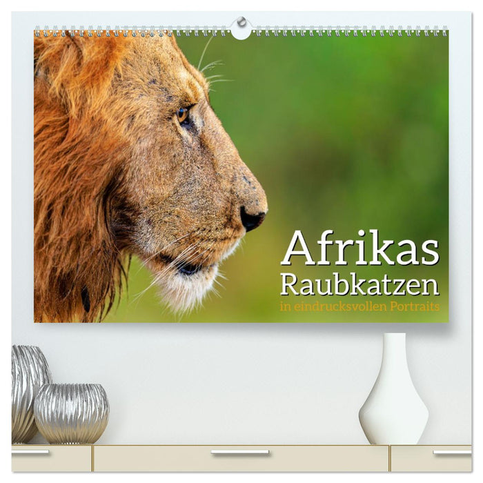 Afrikas Raubkatzen in eindrucksvollen Portraits (CALVENDO Premium Wandkalender 2026)