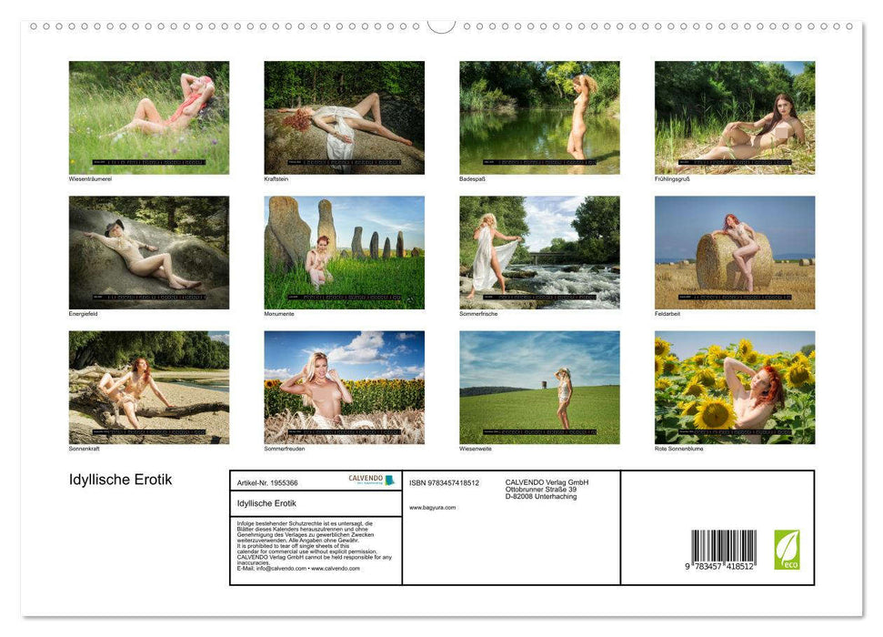 Idyllische Erotik (CALVENDO Premium Wandkalender 2026)